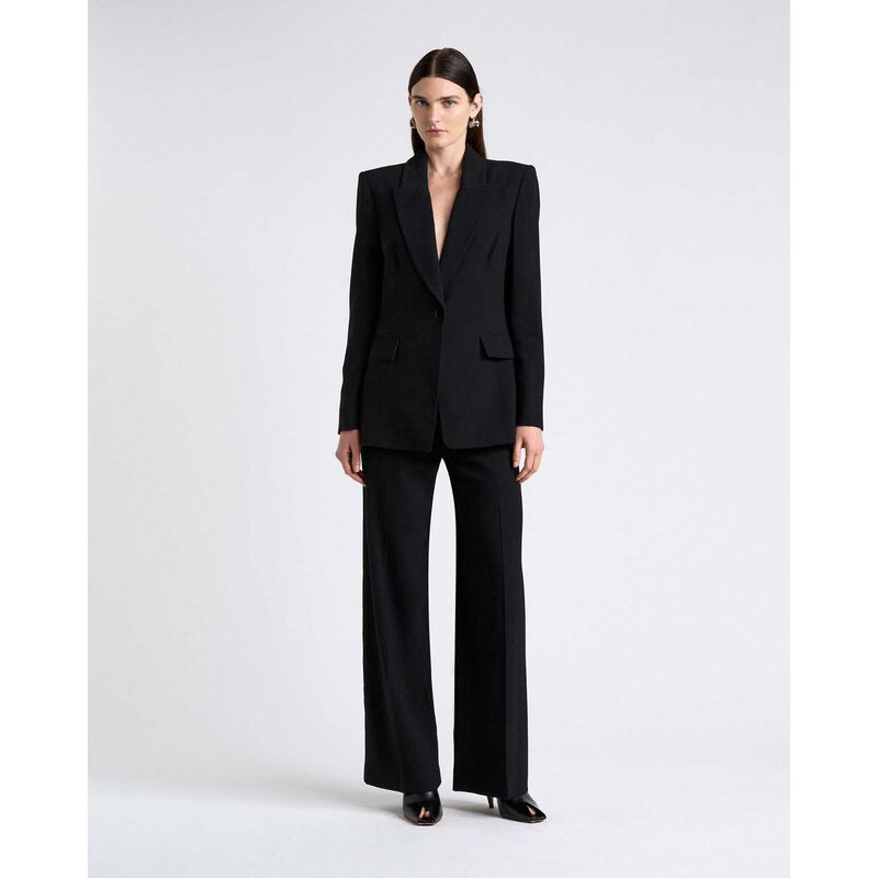 Cue Viscose Twill Longline Blazer image number 3